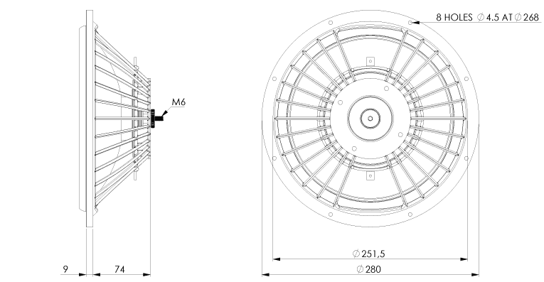 Accuton P280 11 inch loudspeaker driver view 2