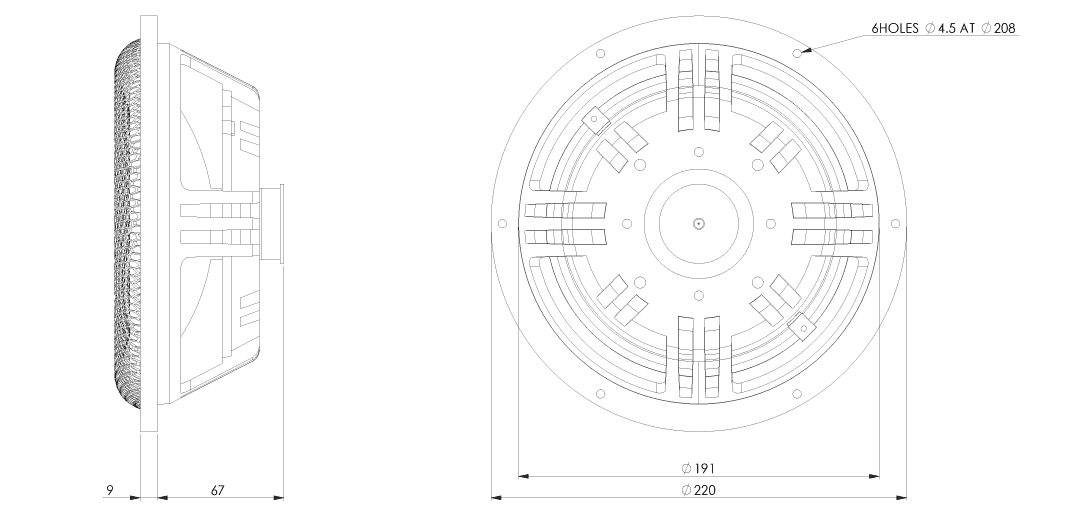 Accuton P220 8 inch loudspeaker driver view 2