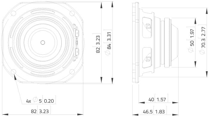 Lavoce FSN030.72 3 inch 8 ohm loudspeaker driver view 6