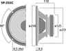 Monacor SP-252C 10 inch 4 ohm loudspeaker driver thumbnail view 3