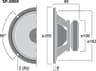 Monacor SP-200X 8 inch 8 ohm loudspeaker driver thumbnail view 3