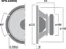 Monacor SPH-220HQ 8 inch 8 ohm loudspeaker driver thumbnail view 2