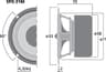Monacor SPX-31M 3 inch 8 ohm loudspeaker driver thumbnail view 2