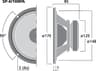 Monacor SP-6/100PA 6 inch 8 ohm loudspeaker driver thumbnail view 3