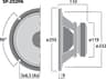 Monacor SP-252PA 10 inch 8 ohm loudspeaker driver thumbnail view 3