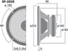 Monacor SP-202E 8 inch 4 ohm loudspeaker driver thumbnail view 3
