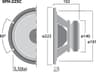 Monacor SPH-225C 8 inch 8 ohm loudspeaker driver thumbnail view 2