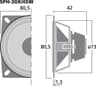 Monacor SPH-30X/4SW 3 inch 4 ohm loudspeaker driver thumbnail view 4