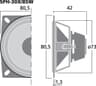 Monacor SPH-30X/8SW 3 inch 8 ohm loudspeaker driver thumbnail view 4