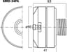 Monacor MRD-34PA 1 inch 8 ohm loudspeaker driver thumbnail view 3