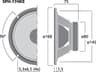 Monacor SPH-174KE 6.5 inch 8 ohm loudspeaker driver thumbnail view 2