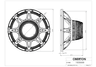 Oberton 15NSW600 15 inch 8 ohm loudspeaker driver thumbnail view 3