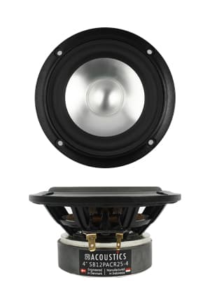 SB Acoustics SB12PACR25-4 4 inch 4 ohm loudspeaker driver similar driver