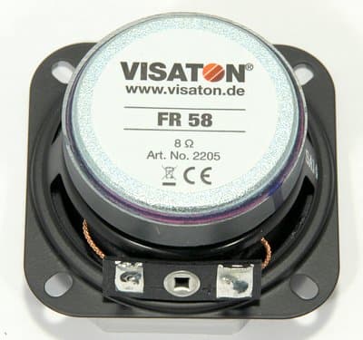 Visaton FR 58 2.5 inch 8 ohm loudspeaker driver view 2