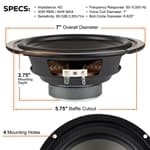 Dayton Audio PCS175-4 2 inch 4 ohm loudspeaker driver view 6