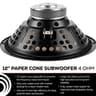 Dayton Audio PCS12-4 12 inch 4 ohm loudspeaker driver thumbnail view 8