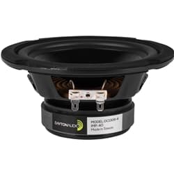 Dayton Audio DC130B-4 4 inch 4 ohm loudspeaker driver similar driver