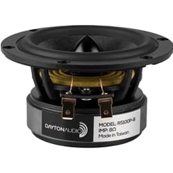 Dayton Audio RS100P-8 4 inch 8 ohm loudspeaker driver similar driver