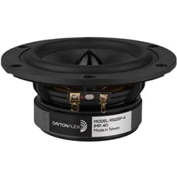 Dayton Audio RS125P-4 5 inch 4 ohm loudspeaker driver similar driver