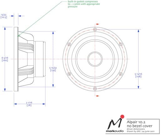 Markaudio Alpair 10P 3.937007874015748 inch 6 ohm loudspeaker driver view 2