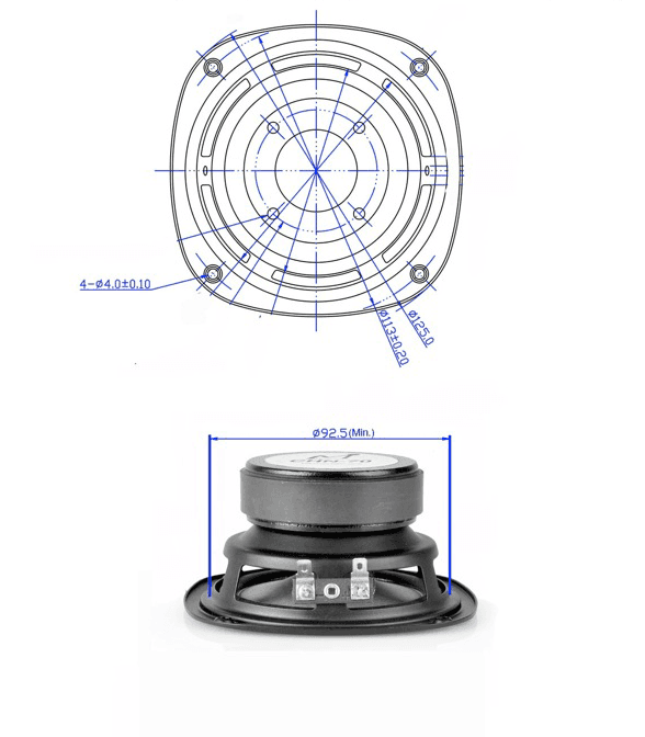 Markaudio CHN-70 2.755905511811024 inch 6 ohm loudspeaker driver view 2