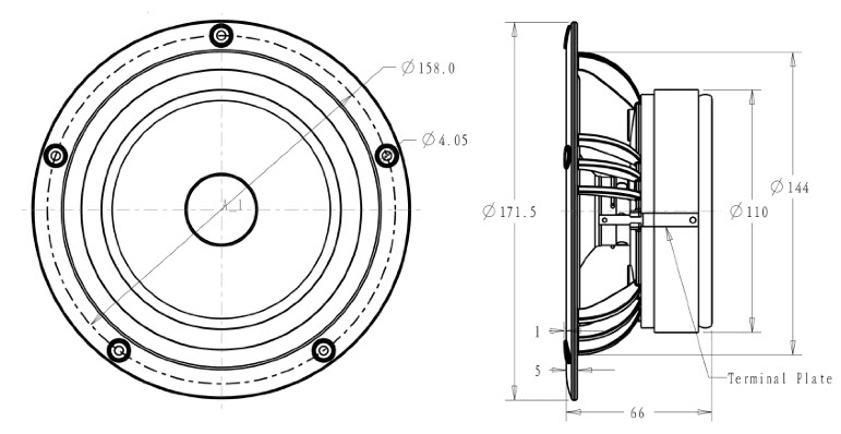 Markaudio ALPAIR 11 4.330708661417323 inch 7.2 ohm loudspeaker driver view 2