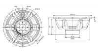 SB Audience NERO-12MWN400D 12 inch 8 ohm loudspeaker driver view 3