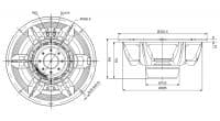 SB Audience NERO-12MWN700D 12 inch 8 ohm loudspeaker driver view 3