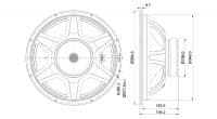SB Audience BIANCO-15MW200 15 inch 8 ohm loudspeaker driver view 3