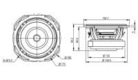 SB Audience ROSSO-6C200D 6 inch 8 ohm loudspeaker driver view 3