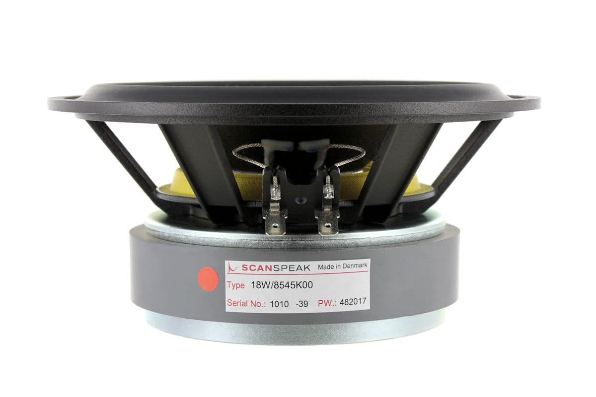 Scanspeak 18W/8545K00 7 inch 8 ohm loudspeaker driver view 2