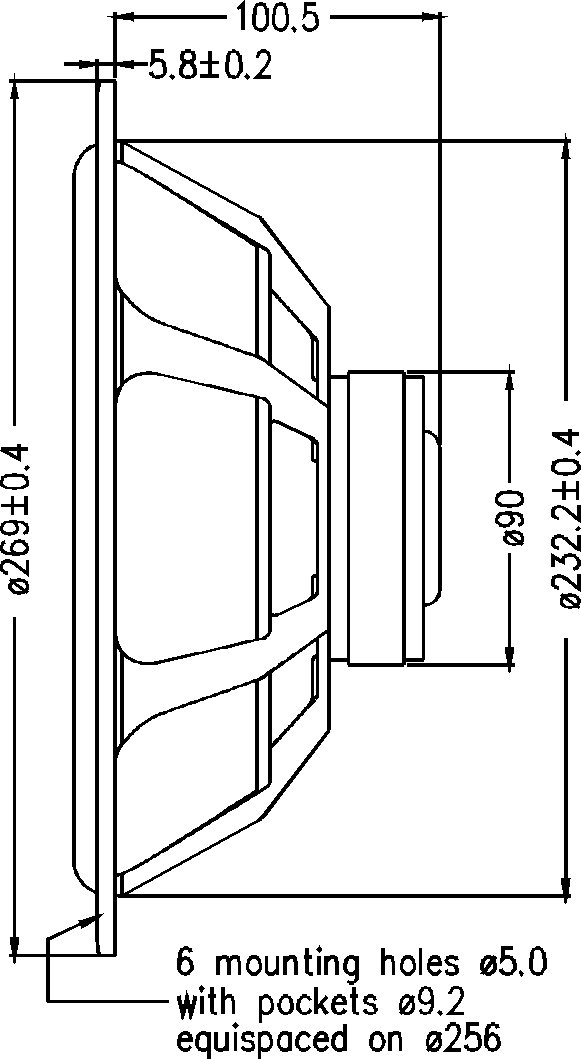 SEAS H1411-08 A26RE4 1.5 inch 8 ohm loudspeaker driver thumbnail view 3
