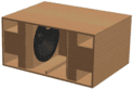 Eighteen Sound Manifolded 2x21" band-pass IPAL™ powered subwoofer