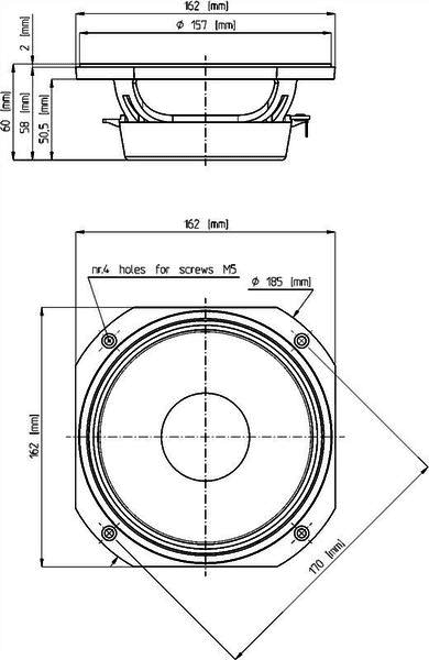 Eighteen Sound 6ND410 6.5 inch 16 ohm loudspeaker driver view 2