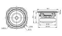 SB Audience ROSSO-6MW151D 6 inch 150 ohm loudspeaker driver view 3